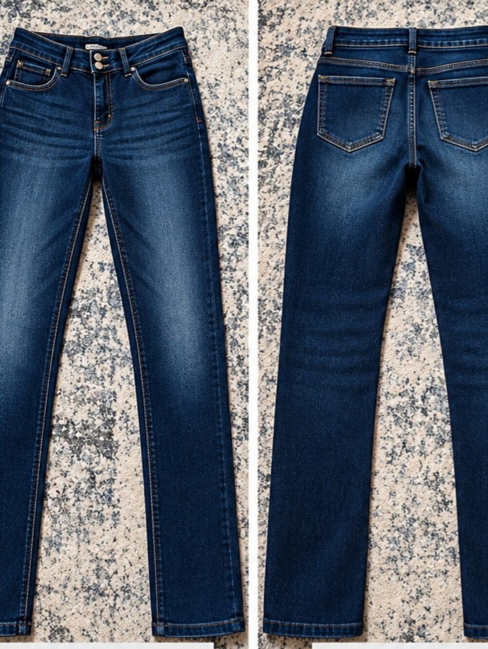 BAMBOO Women's Skinny Jeans — Dark Blue Wash